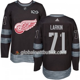 Detroit Red Wings Hockeydrakt Dylan Larkin 71 1917-2017 100th Anniversary Svart Adidas Authentic - Herre